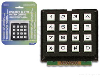 Keyboard / keyboard 16 keys - matrix output